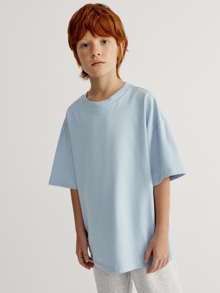 Детская футболка оверсайз SELA, голубой, арт. 41697