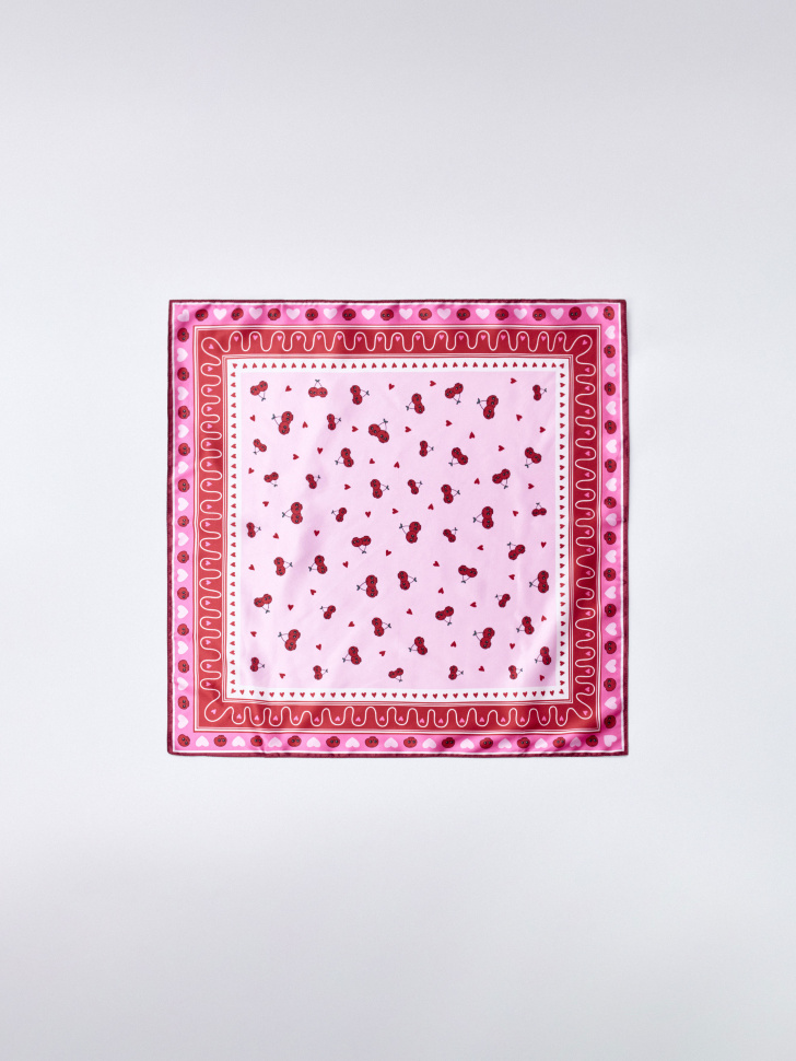 Атласный платок SELA с принтом для девочек, арт. 37268