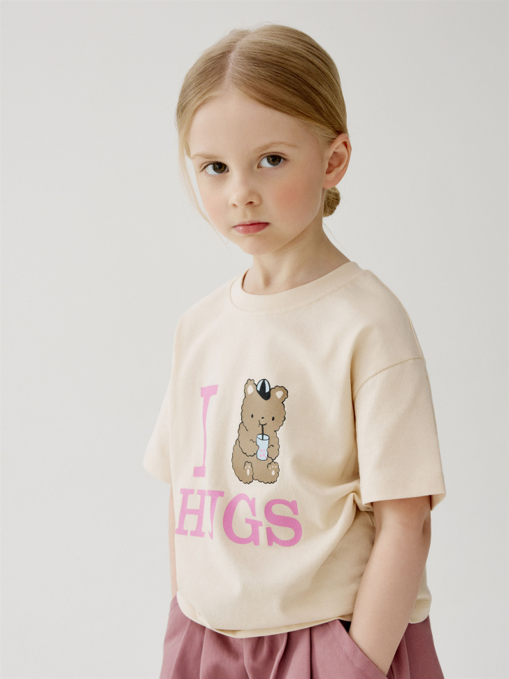 Футболка с принтом для девочек 599₽