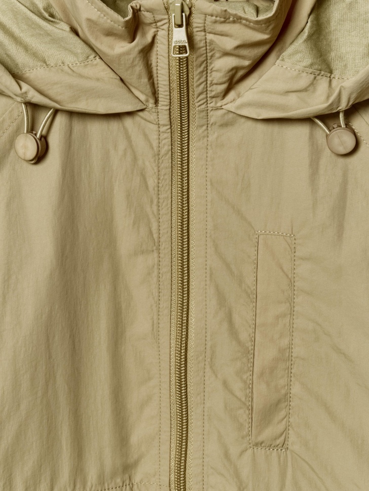 ветровка из нейлона с капюшоном для девочек из россии вид сбоку