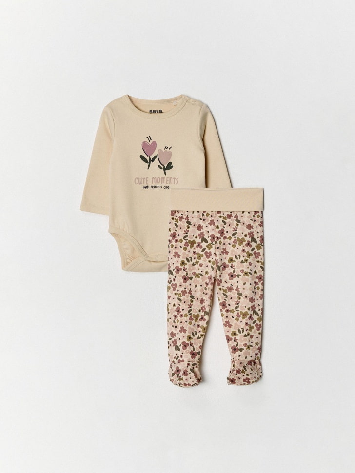 

Комплект из боди и ползунков для малышей