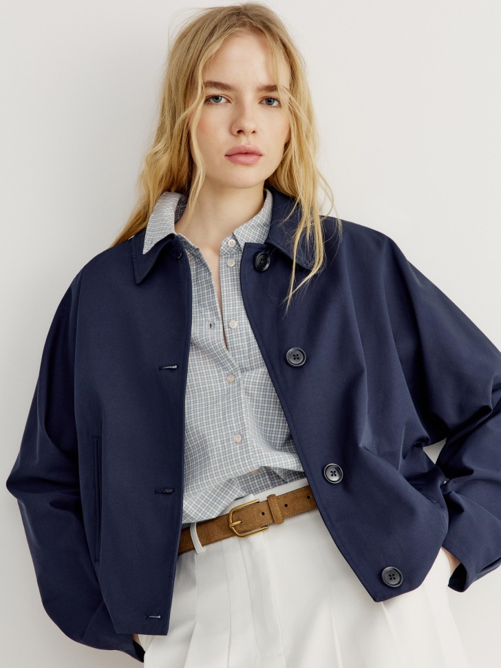 Укороченная куртка из смесового хлопка 4999₽