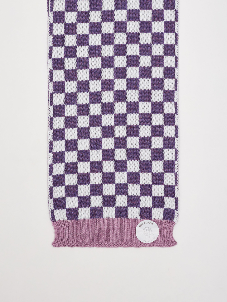 Вязаный шарф с добавлением шерсти для девочек