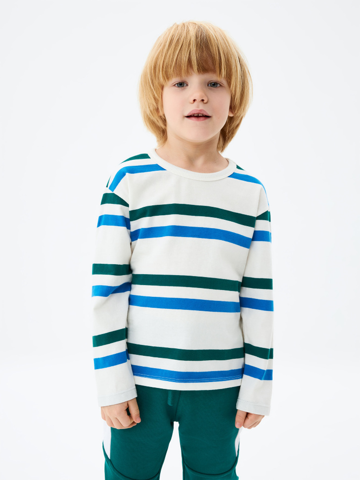 

Лонгслив оверсайз в полоску детский