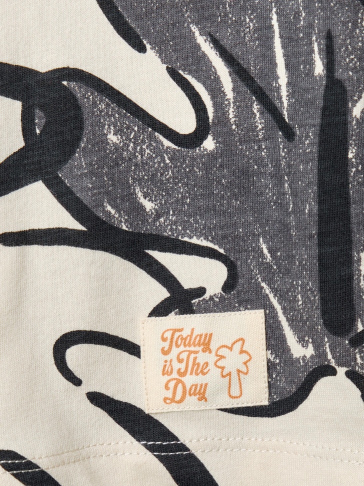 футболка оверсайз с принтом для мальчиков по цене 799 руб вид справа