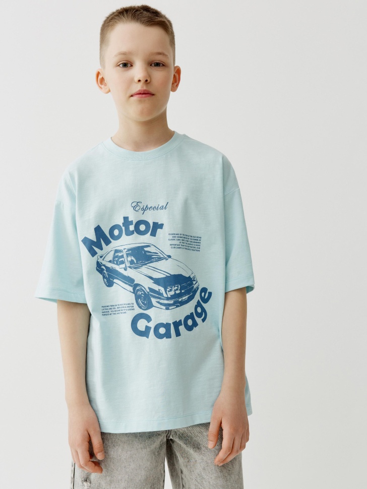 футболка оверсайз с принтом для мальчиков 4640611007447 фотография