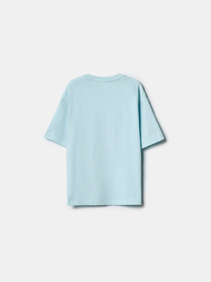 футболка оверсайз с принтом для мальчиков из россии вид сбоку