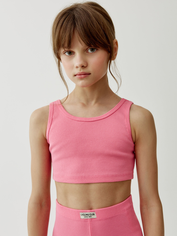 Укороченный топ в рубчик девочек 599₽