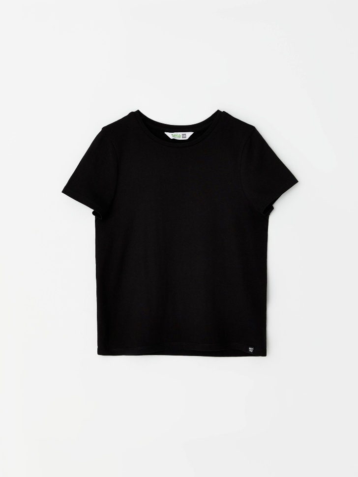 Базовая футболка для девочек (черный, 92/ 2-3 YEARS) sela 4603375782951 - фото 1