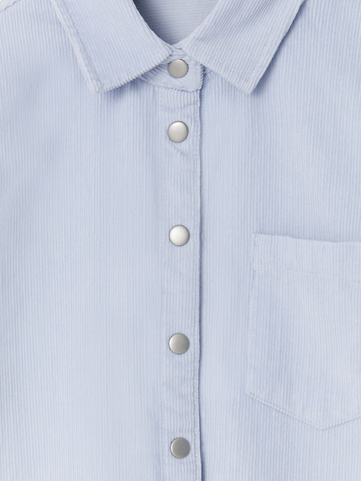 Вельветовая рубашка для девочки (голубой, 128/ 8-9 YEARS) от Sela
