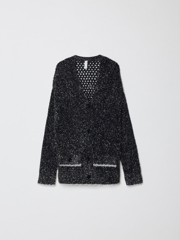 

Вязаный кардиган с люрексом для девочек, SL5811050605