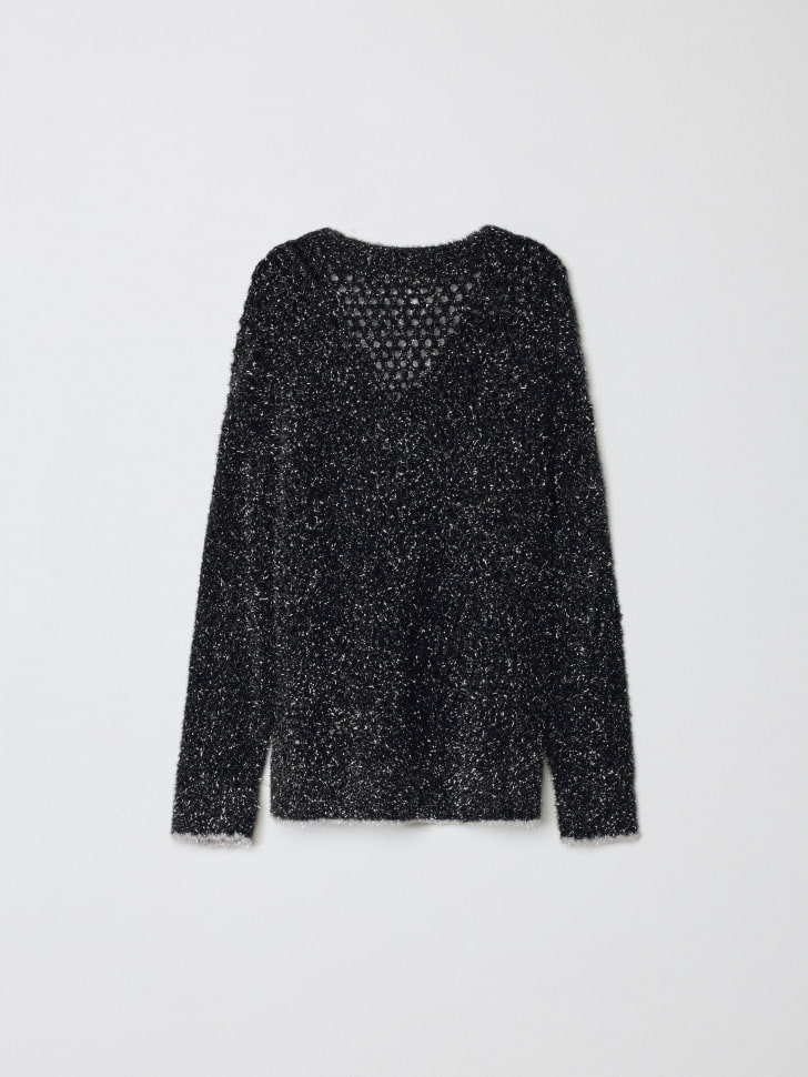 вязаный кардиган с люрексом для девочек 4610517110145 по акции