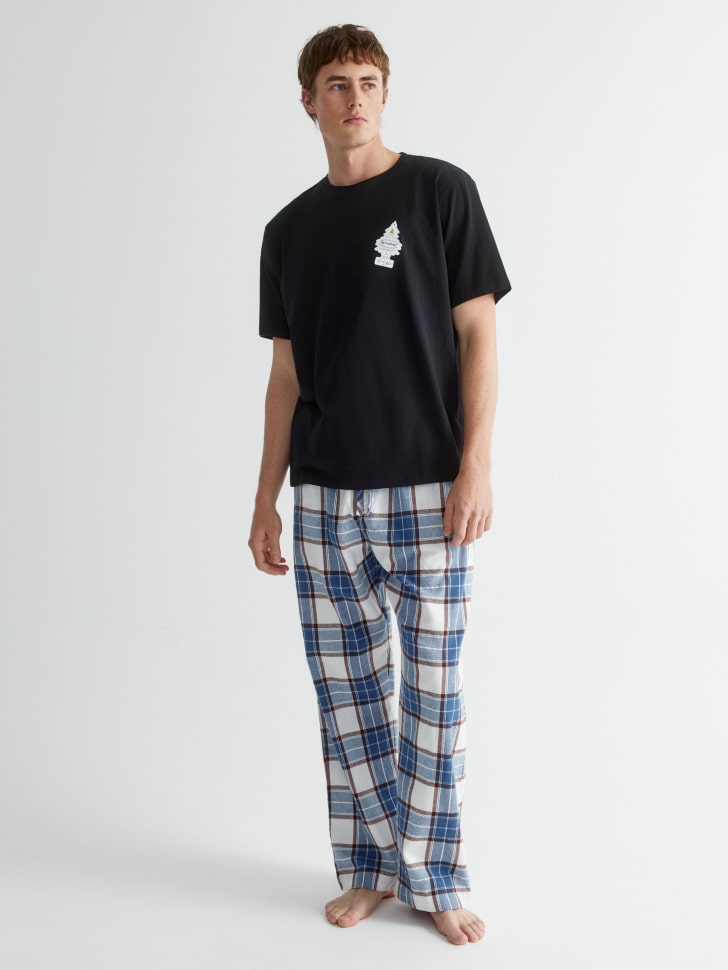 пижамные брюки из фланели в клетку 4680798670065 по акции