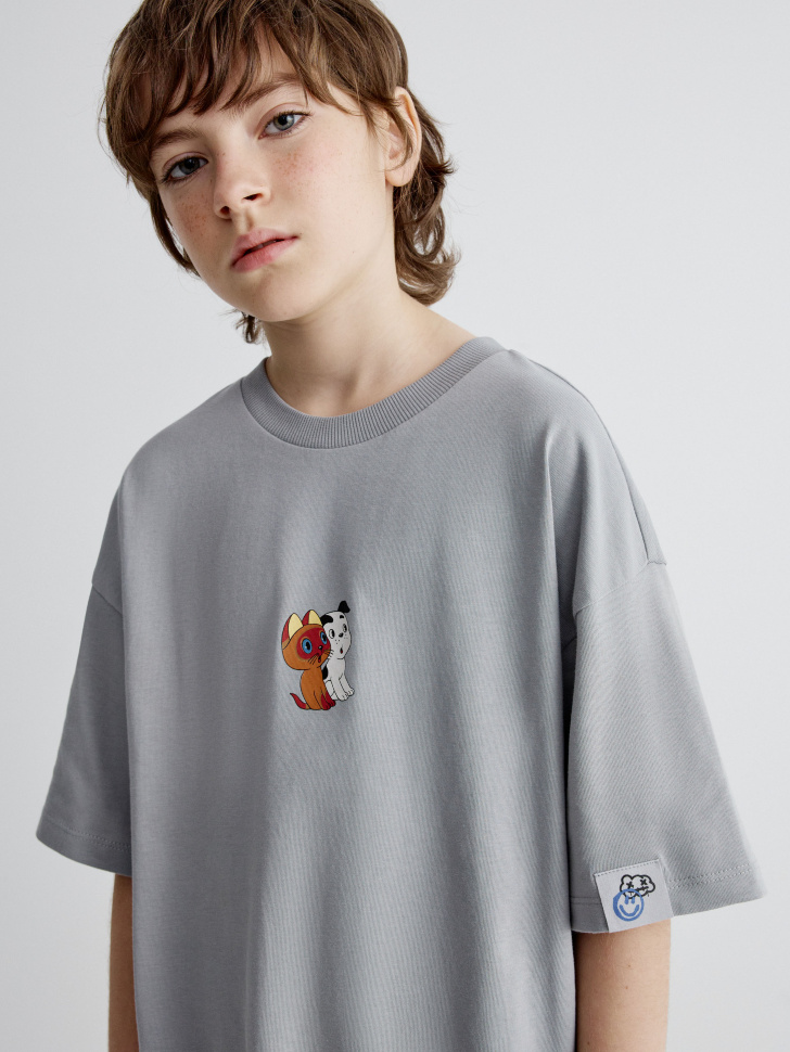 футболка оверсайз для мальчиков из коллекции  x союзмультфильм по цене 1499 руб вид справа