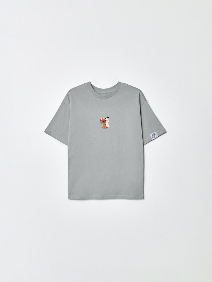 футболка оверсайз для мальчиков из коллекции  x союзмультфильм из россии вид сбоку