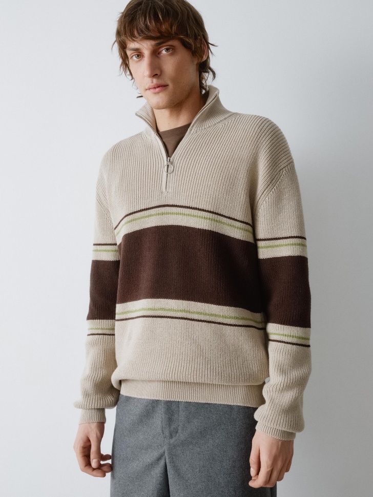 вязаный джемпер с воротом на молнии 4610517247322 фотография