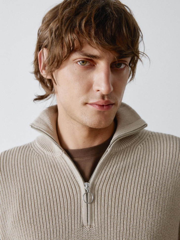 вязаный джемпер с воротом на молнии 4610517247322 с промокодом