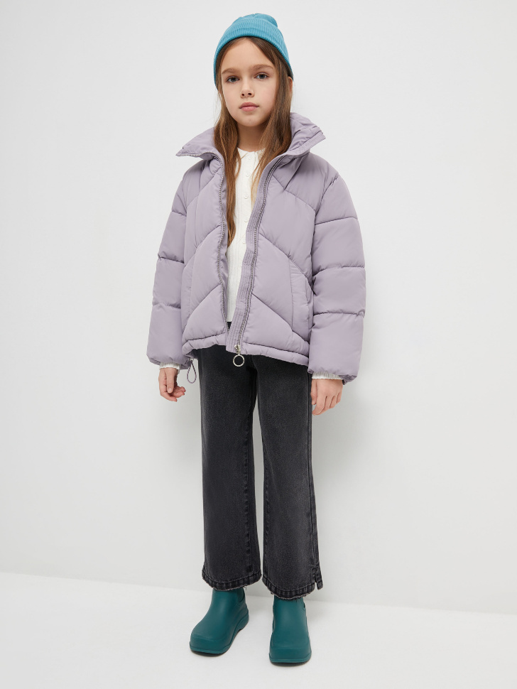 Стеганая куртка для девочек (фиолетовый, 128/ 8-9 YEARS) от Sela