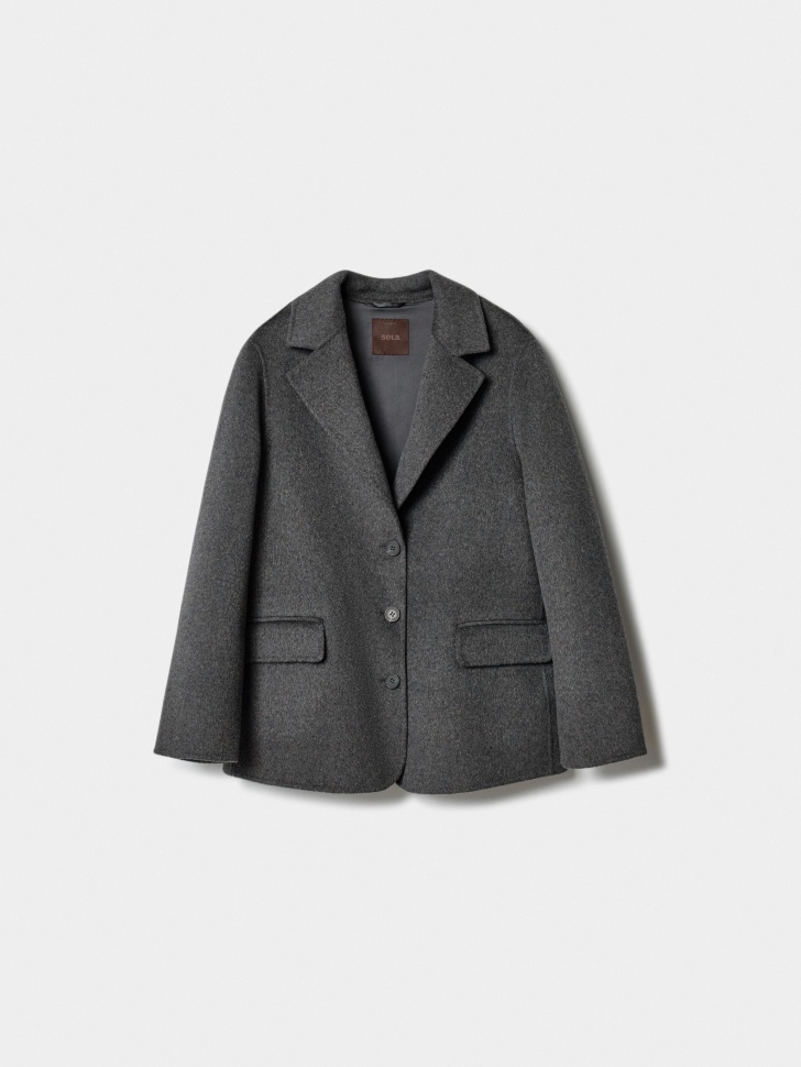 Пальто SELA однобортное шерстяное, серый, арт. 41401
