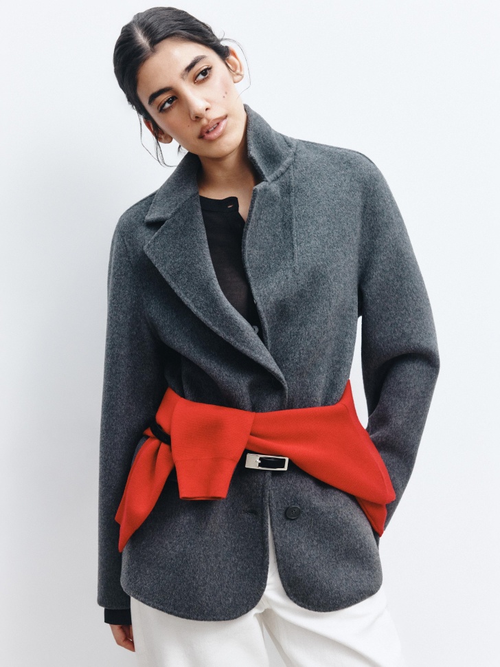 

Однобортное пальто с высоким содержанием шерсти премиум качества, SL6803011114