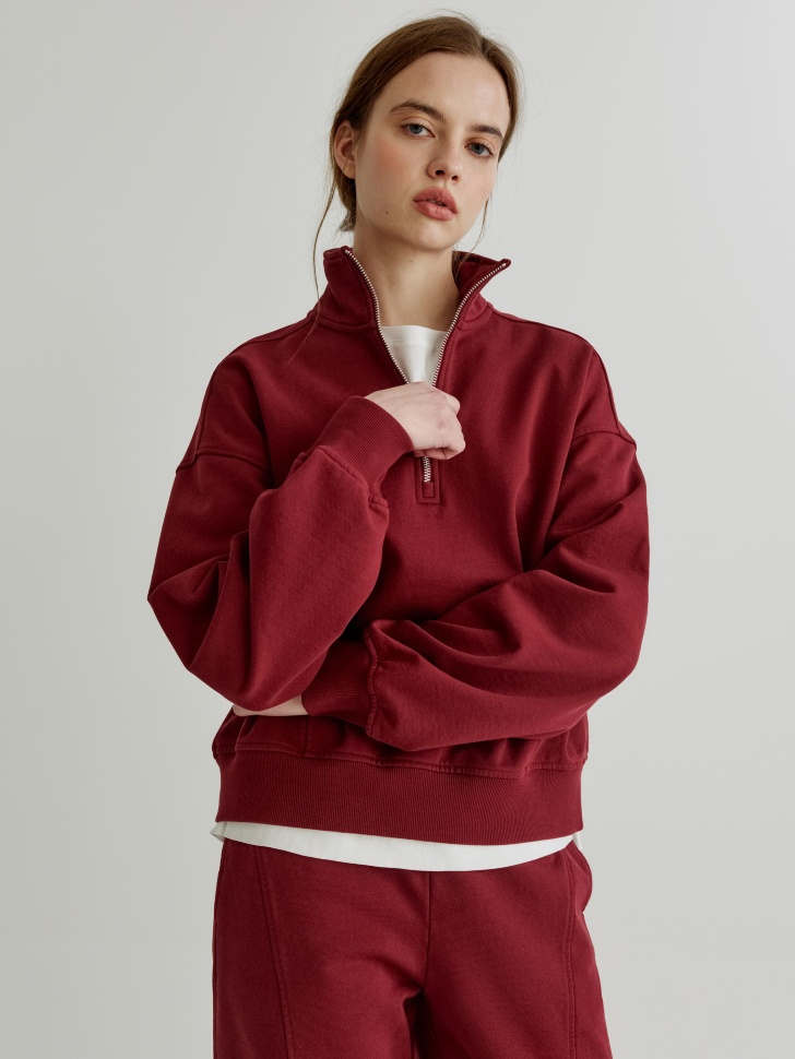 свитшот с высоким воротником на молнии 4610517690753 фотография