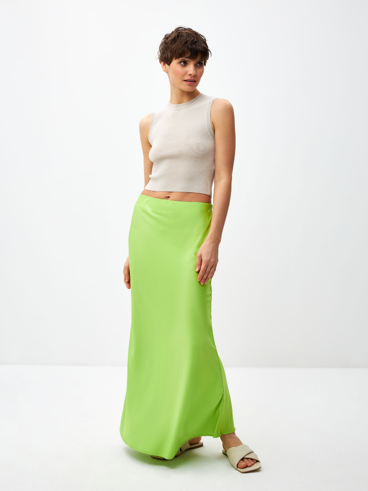 

Сатиновая юбка макси