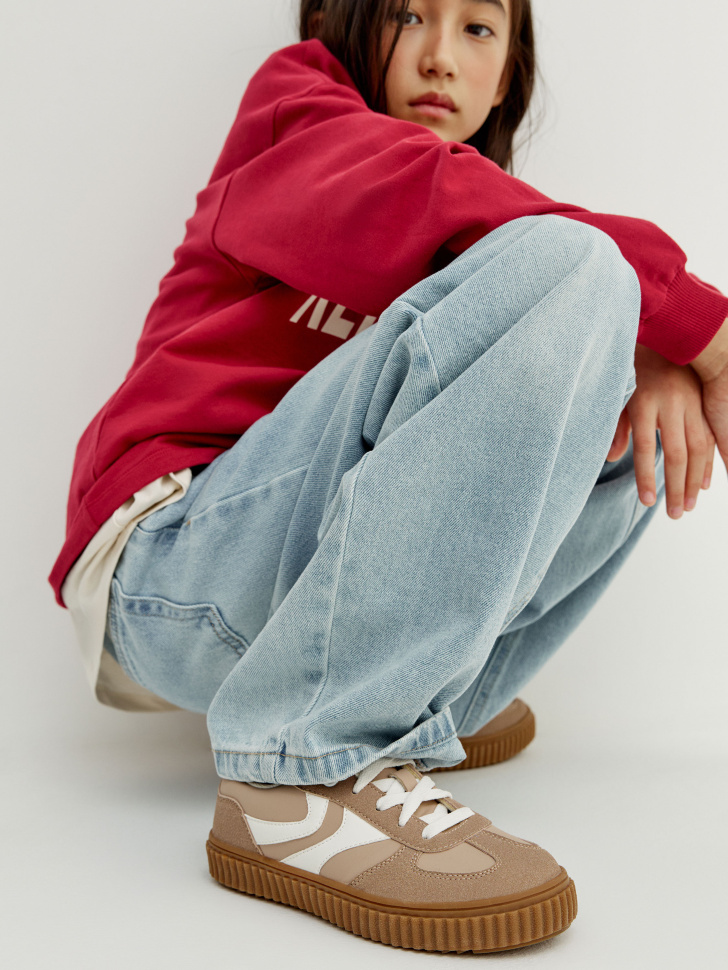 кеды из экокожи для девочек 4610517741363 фотография