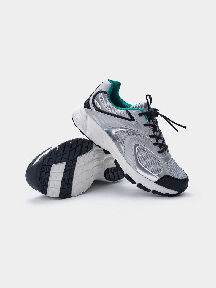 комбинированные кроссовки для мальчиков для детского возраста с изнаночной стороны