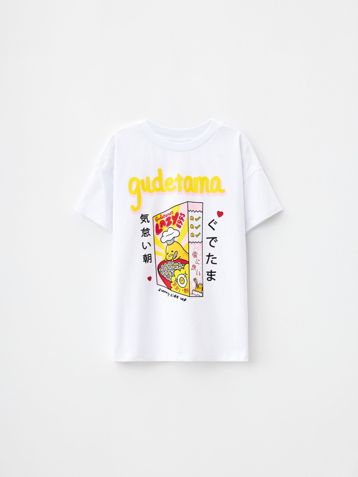 

Футболка с принтом Gudetama для девочек