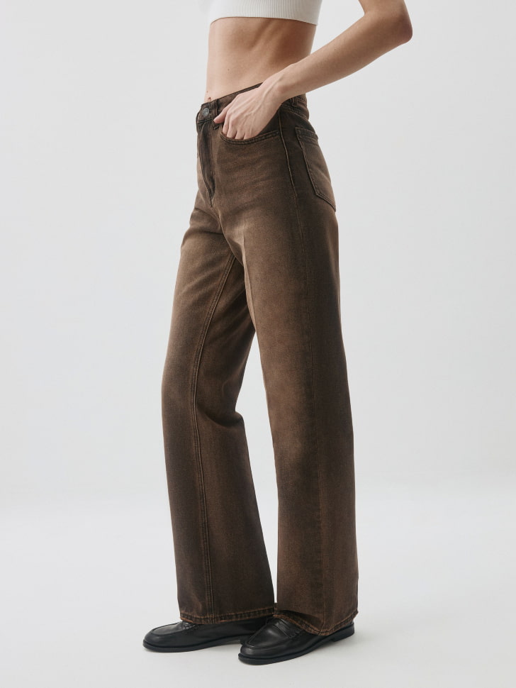 Джинсы WIDE LEG TALL с тинтом. Фото №5