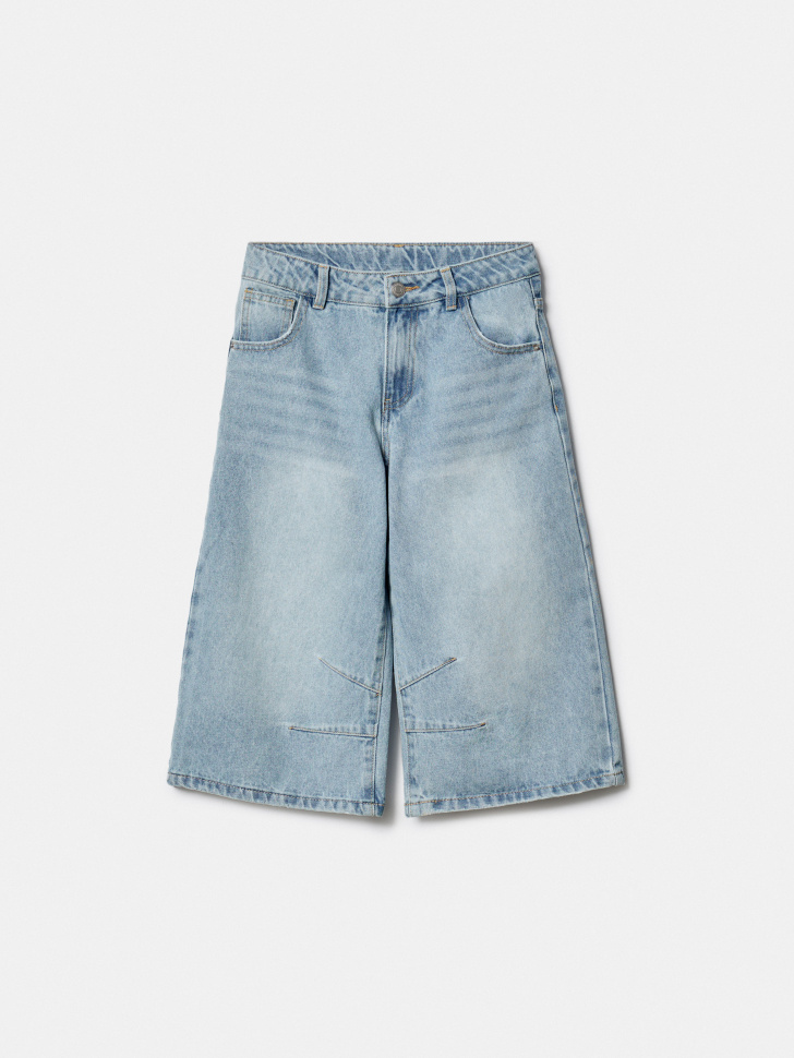 Удлиненные джинсовые шорты Sela, голубой, арт. 51482
