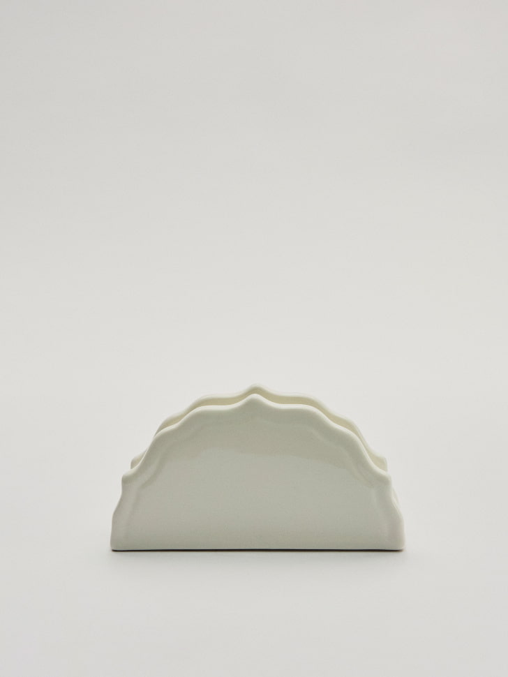 Салфетница из костяного фарфора, молочный, арт. nart001