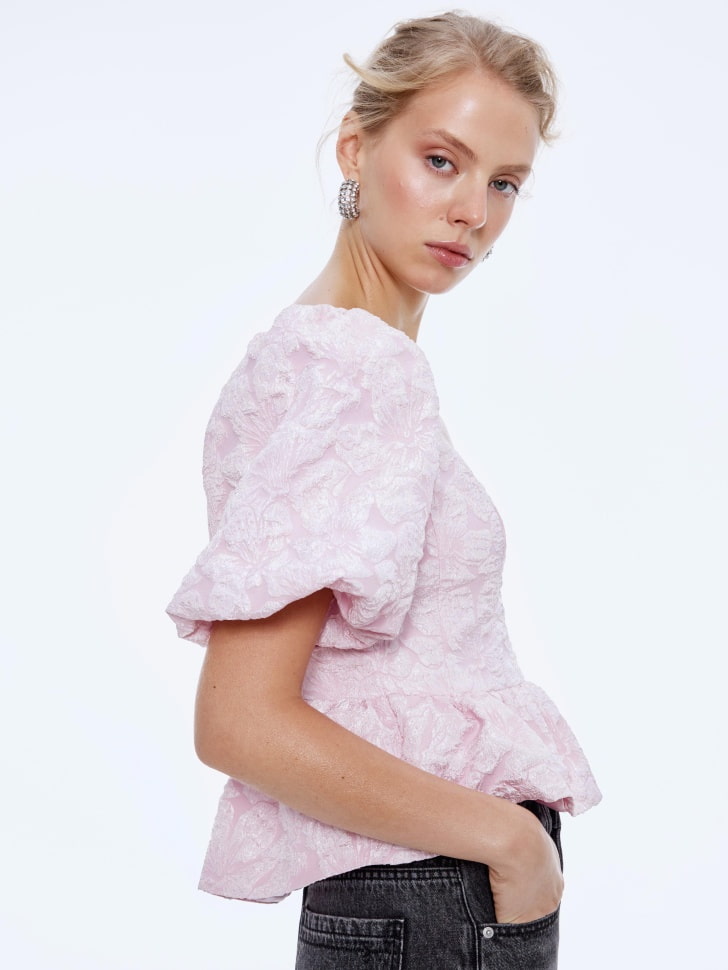 блуза из тафты с жаккардовым принтом 4610517023230 купить с доставкой