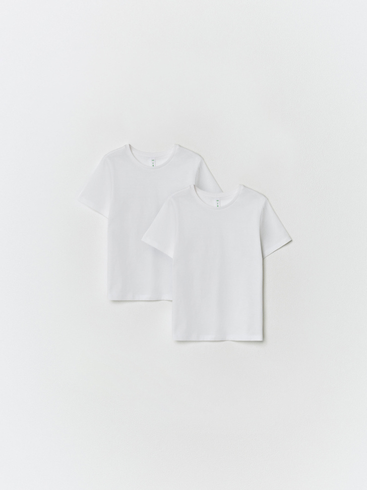 Набор из 2 базовых футболок Sela, белый, арт. 33727