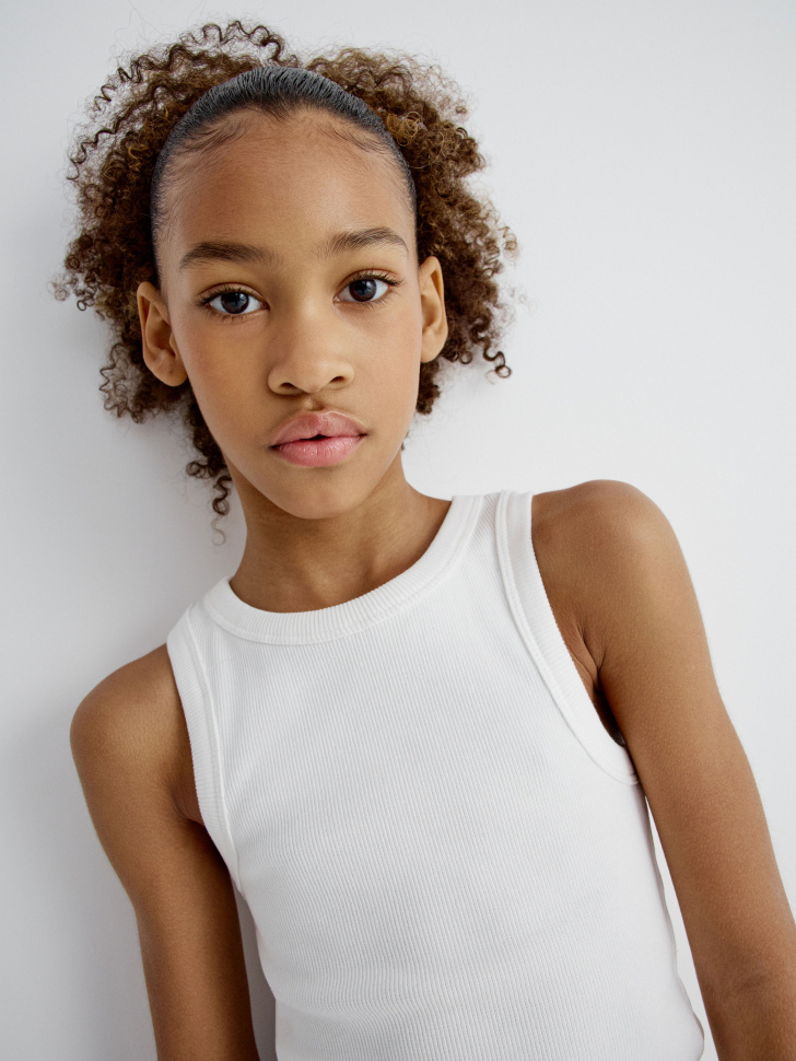 базовый топ в рубчик для девочек 4610517163165 в интернет магазине