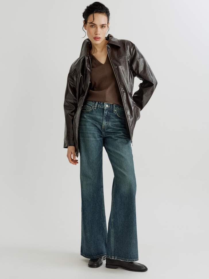 Джинсы клеш SELA со средней посадкой, синий, арт. 41696