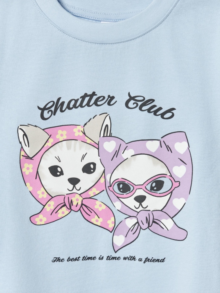 футболка с принтом для девочек от бренда sela вид слева