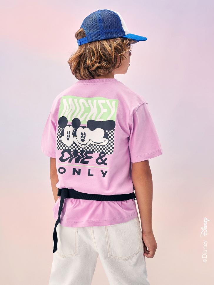 

Футболка с принтом Disney Mickey Mouse для мальчиков, Фиолетовый