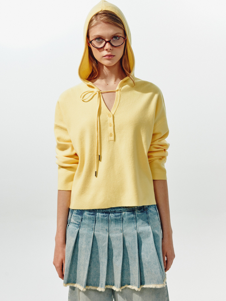 Худи SELA Young оверсайз, желтый, арт. 45011