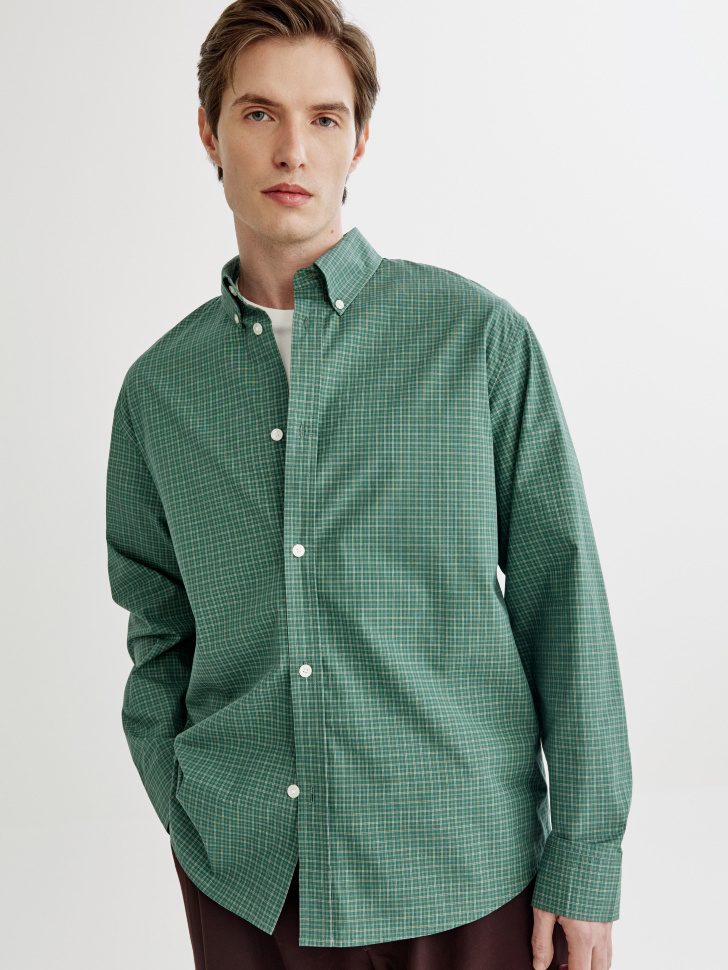 

Хлопковая рубашка в клетку, SL6803110502