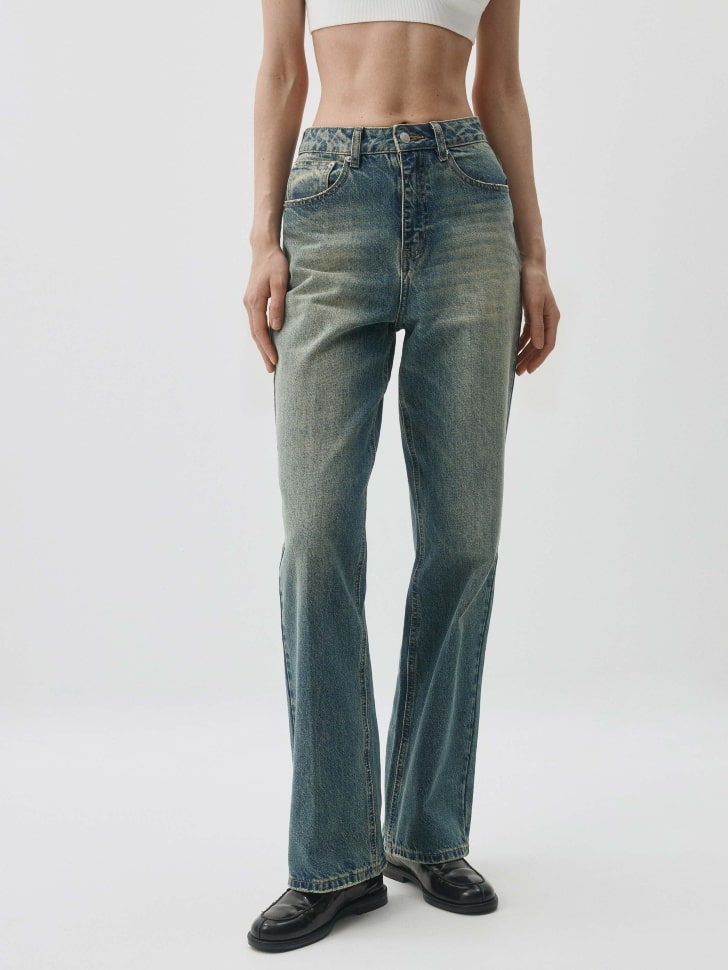 Джинсы WIDE LEG TALL с тинтом. Фото №2