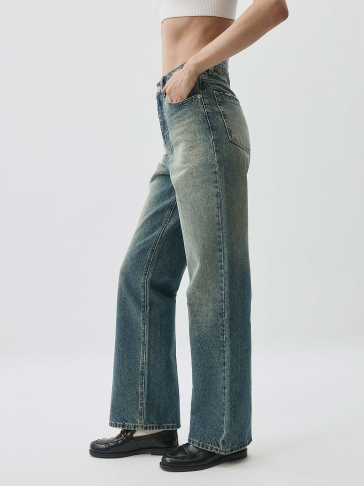 Джинсы WIDE LEG TALL с тинтом. Фото №3