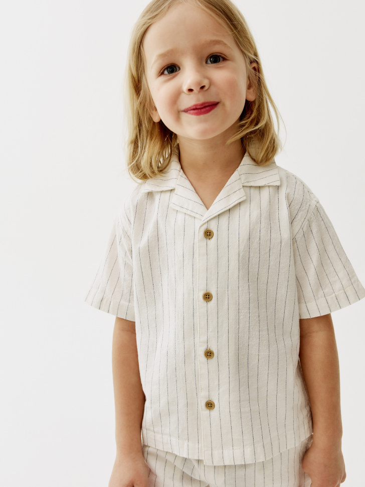 Рубашка Sela в полоску, бежевый, арт. 52755