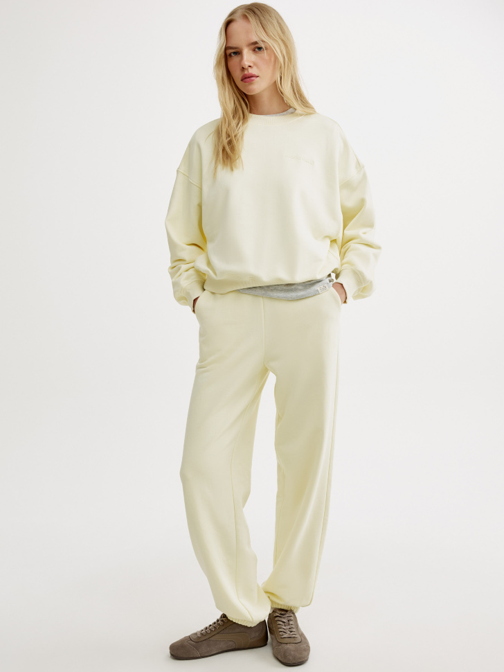 Брюки джоггеры Sela из футера, бежевый, арт. 52603