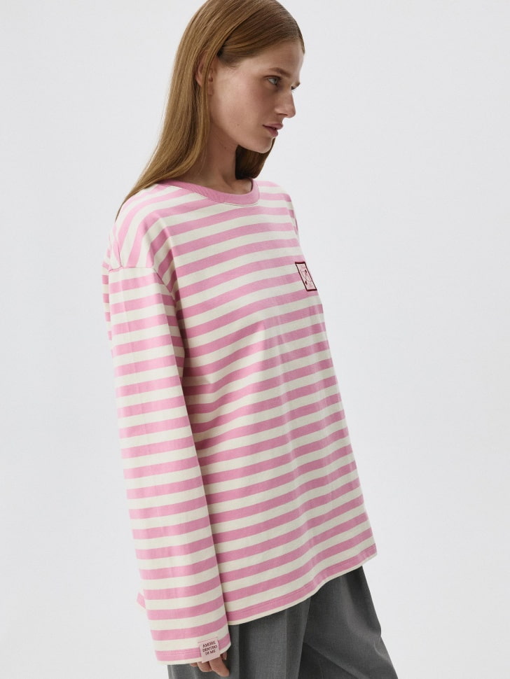 Лонгслив ANNA OVERSIZE FIT с вышивкой. Фото №6