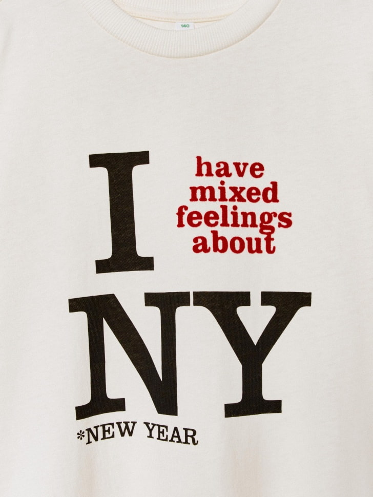 футболка оверсайз с новогодним принтом для мальчиков 4610517082817 купить с доставкой