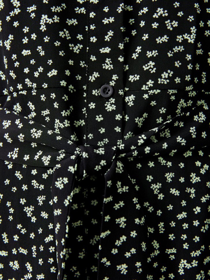 Платье-рубашка с принтом (черный, XS) от Sela