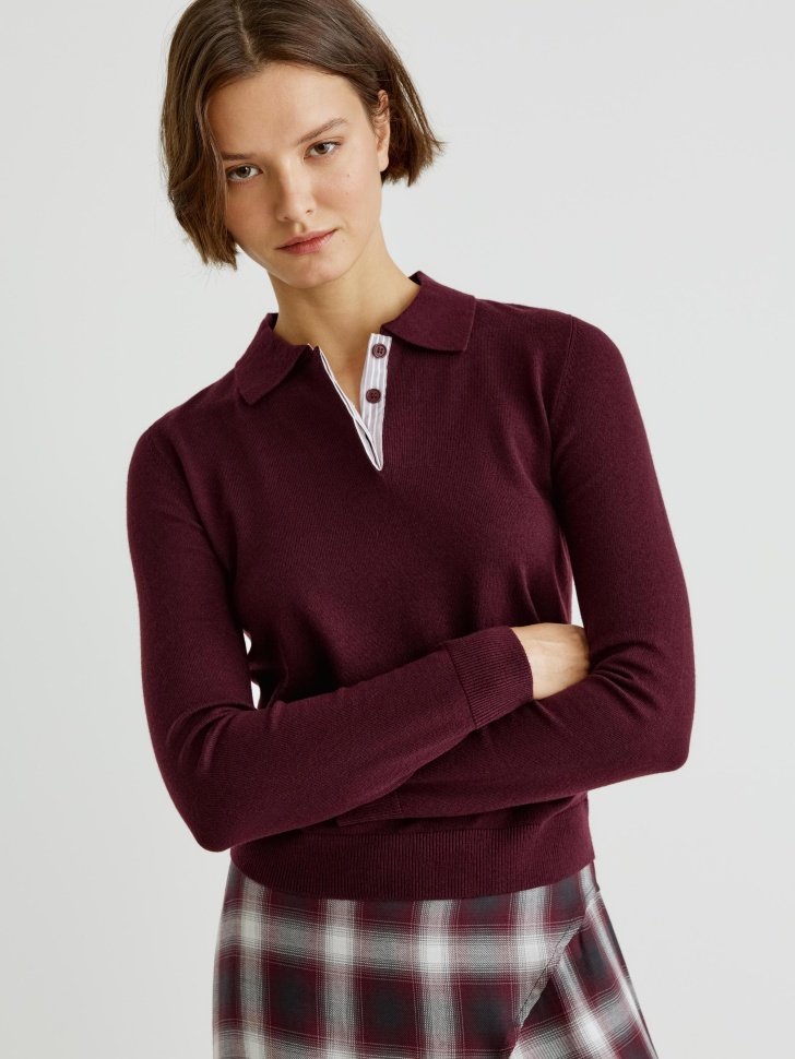 

Джемпер-поло с содержанием шерсти, SL6801010625