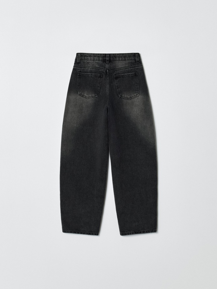 винтажные джинсы baggy fit для девочек из россии вид сбоку