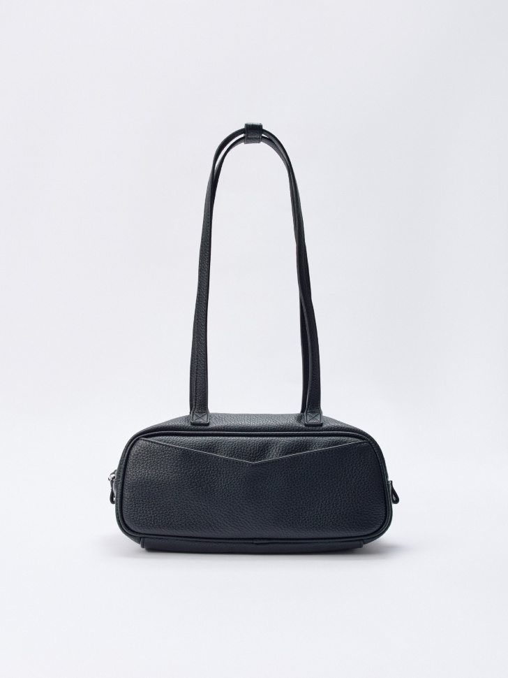 Сумка SELA из зернистой экокожи, черный, арт. 35065